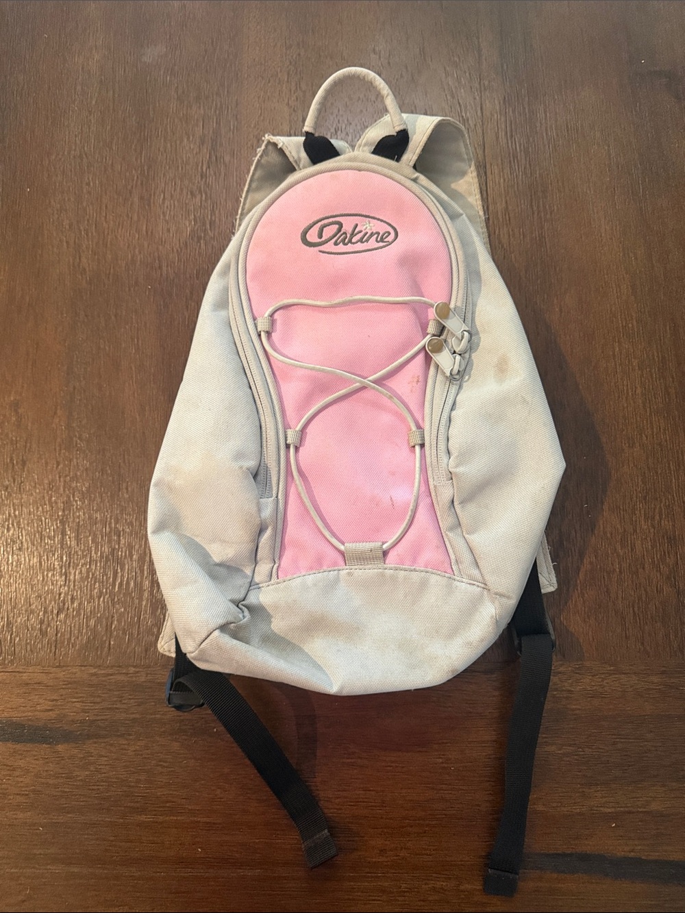 Dakine Pink and Gray Small Bungee Front Backpack